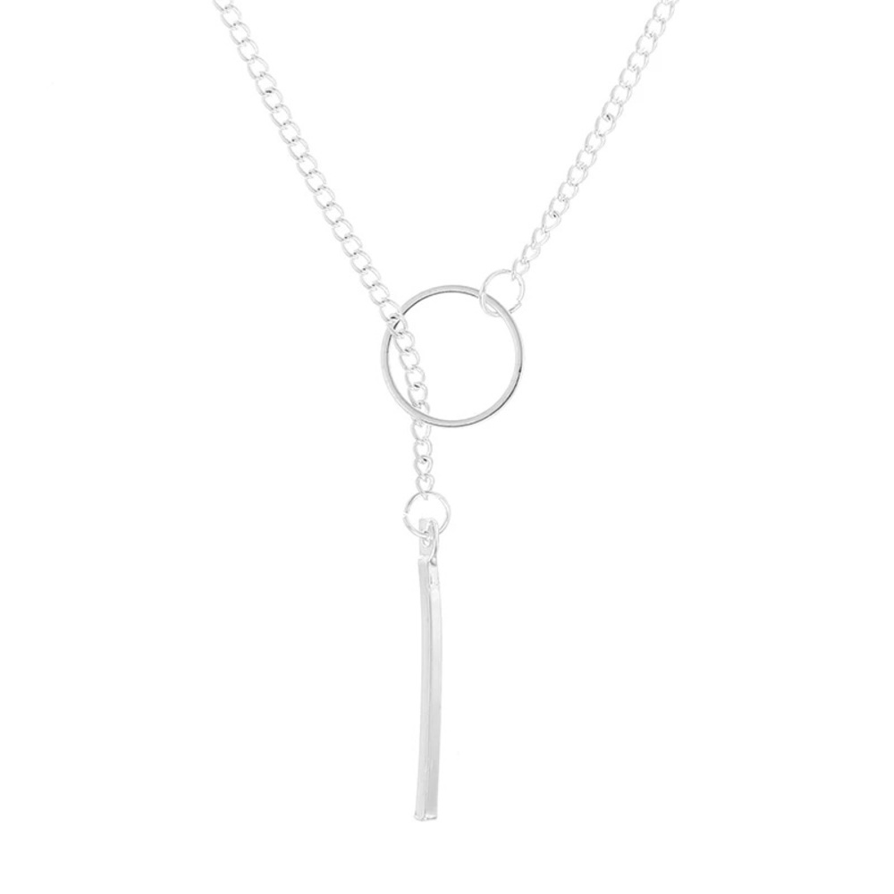 Sanwony Hot Women Chic Y Shaped Necklace Circle - Picture 1 of 1